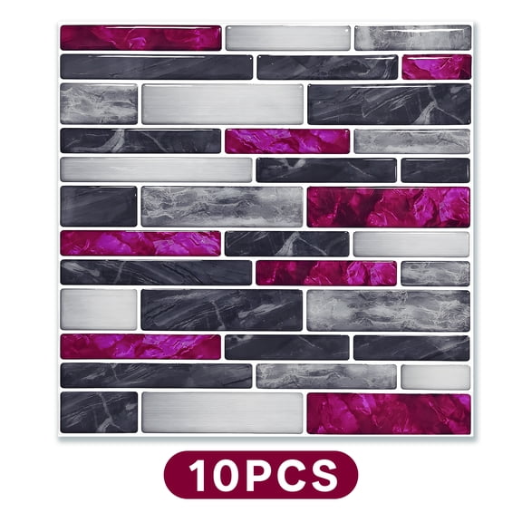CCOCC 10Pcs Self Stick Wallpaper,Stain-Proof Design Wallpaper for Bathroom,Quick Installation Setup Bathroom Wallpaper,Style1
