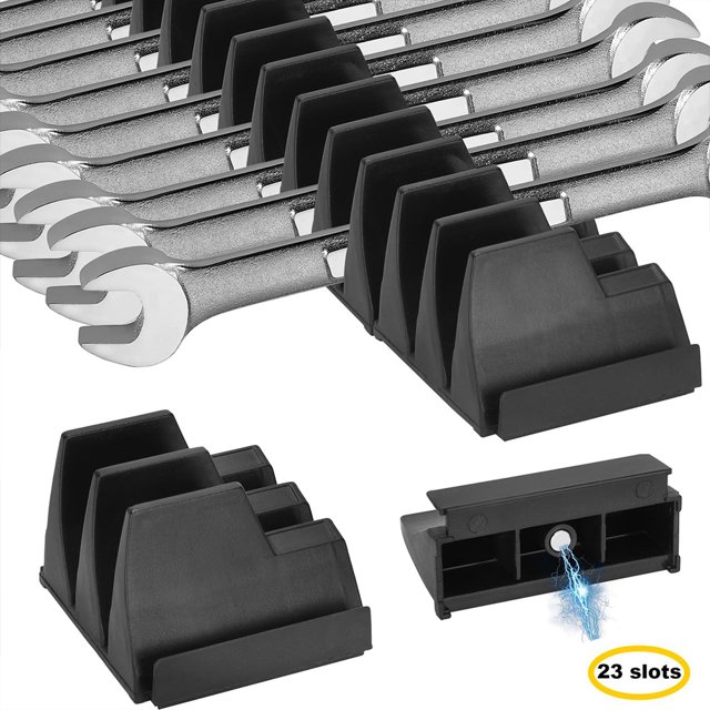 Rack Llave Magnética 23pcs Organizador Modular Desmontable para Pros Mecánicos Hombres () Negros