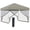 Beige, variant on Outsunny 10' x 10' Pop-Up Canopy Tent Outdoor Party Tent with Mesh Sidewalls, 3-Level Adjustable Height, Roller Bag, Silver