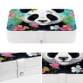 thumbnail image 4 of Panda PU Leather Jewelry Box with Removable Compartment and Earring Holder, Portable Travel Organizer, 4 of 6