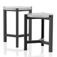 thumbnail image 6 of Furniture of America Elgan Wood 2-Piece Nesting Tables in Brushed Brown Gray, 6 of 11