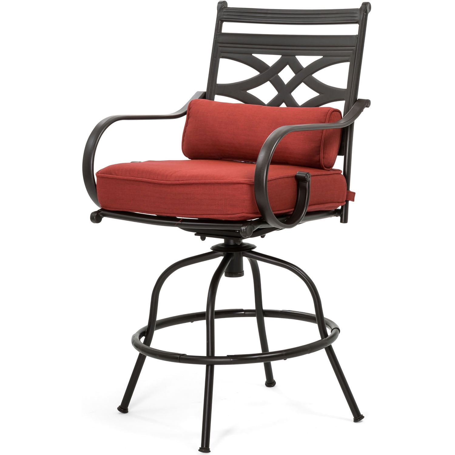Hanover Montclair 5-Piece Steel Outdoor Counter-Height Patio Dining Set with Bar Table, Seats 4