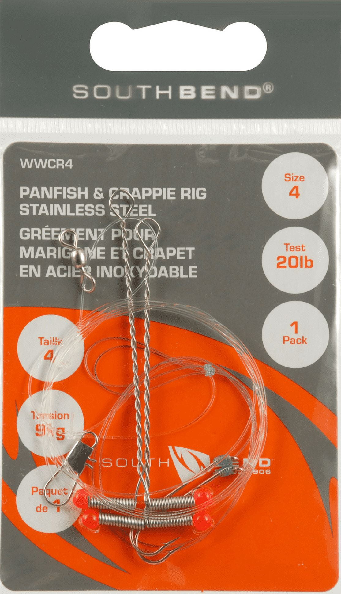 (3 pack) South Bend Crappie Leader Rigs Size 4