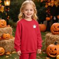 thumbnail image 6 of CAUYDY Toddler Halloween Sweatshirt Girl Boy Ghost Pullover Crewneck Long Sleeve Shirt Cute Spooky Season Tops,, 6 of 9