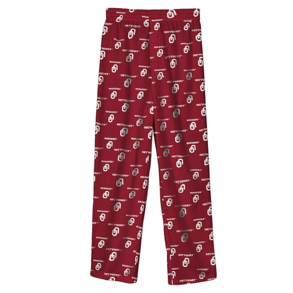 Youth Outerstuff Crimson Oklahoma Sooners All-Over Team Logo Pants