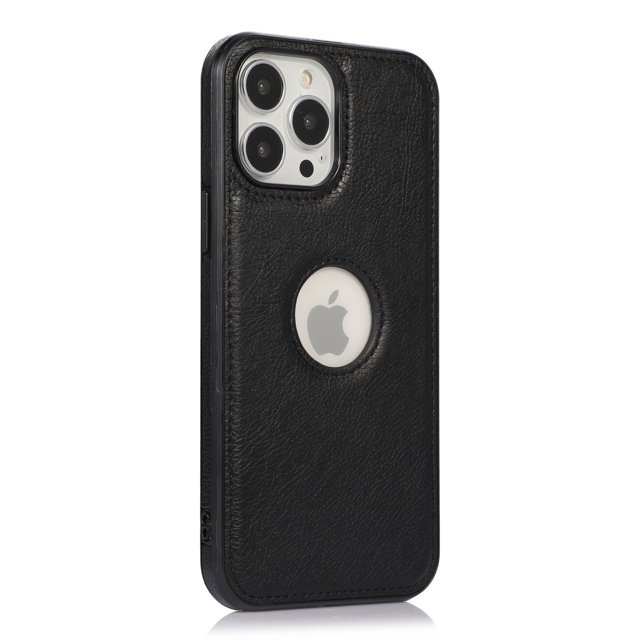 Business Phone Case Compatible Fully Wrapped Faux Leather Shockproof Protective Case - Minimalist Style (Black,iphone 11(6.1))
