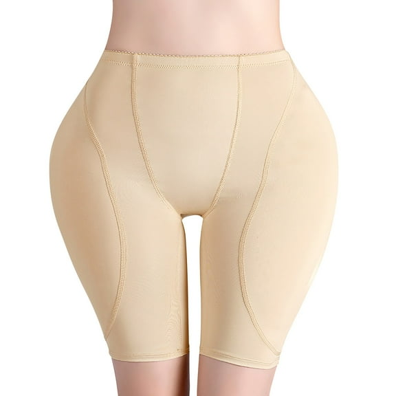 Pxiakgy body shaper body shaper tummy control Butt Pads for Bigger Butt Hip Pads Hip Enhancer Upgraded Sponge Padded Butt Lifter Panties Shapewear for Women Beige L
