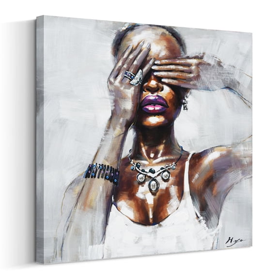 Pigort Black Art African American Women 24” x 24" Canvas Art Prints