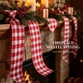 thumbnail image 7 of Christmas Plaid Ribbon Wired, Gingham Ribbon for Holiday Party Xmas Tree Decoration Gifts Wrapping Wreath Bow DIY Crafts Making Supplies Farmhouse Home Decor, 7 of 7