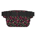 thumbnail image 3 of Balery Ripe Red Cherry Mochila Cinturón para Mujeres y Hombres, Bolsa de Cintura Impermeable de Doble Capa con Correa, 3 of 8