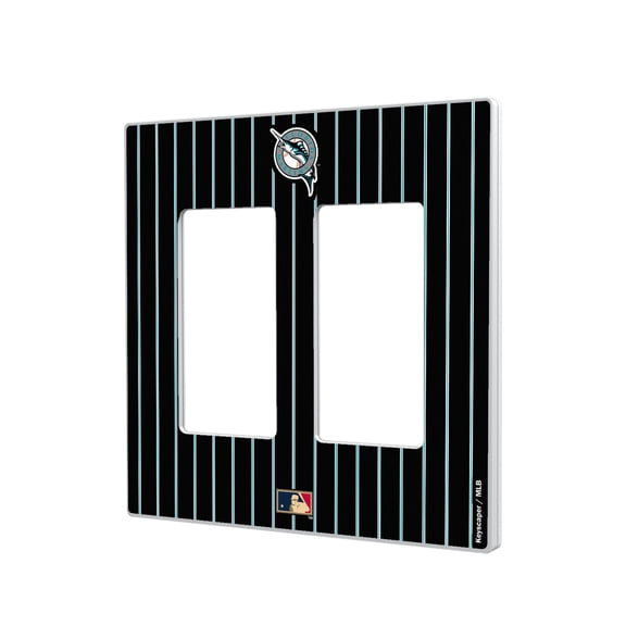 Miami Marlins 1993-2011 Cooperstown Pinstripe Double Rocker Light Switch Plate