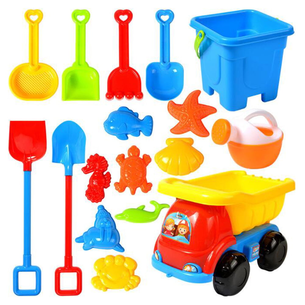 1 Set Beach Toys Kit Plastic Play Sand Bucket Shovel Toy Set for Child Girl Kids 