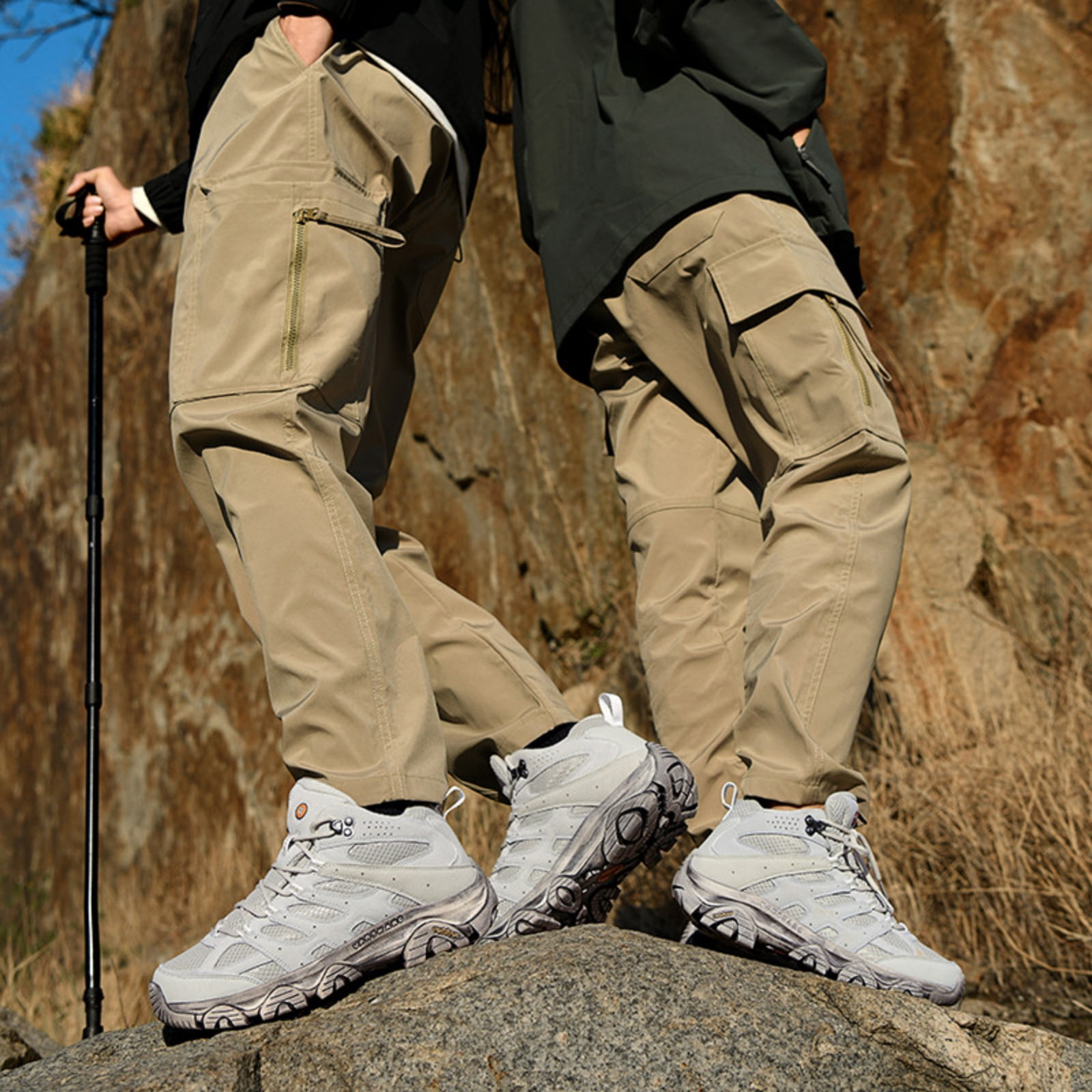LASUDRAA Mens and Womens Ankle-High Hiking Boots Lightweight Outdoor Shoes for Trekking Trails Walking Couples Sneakers