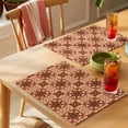 thumbnail image 4 of Orange Abstract Floral Placemats Set of 6, Country Vintage Tribal Exotic Flower Non-Slip Place Mats Washable Table Mats for Kitchen Dining Table Decorations Indoor/Outdoor, 4 of 9