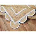thumbnail image 2 of Shree Exports Hand Woven Farmhouse Jute Area Scalloped Rug (White, 2'x6' Feet), 2 of 5
