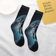 thumbnail image 4 of Uemuo Moon Wolf Warrior Printed Kids Boys Socks Seamless Crew Socks Crazy Funny Athletic Sport Socks for Children, 4 of 6