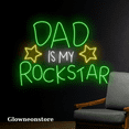 thumbnail image 3 of Glowneon Dad Is My Rockstar Neon, Rockstar Dad Led, Father's Day Gift, 3 of 4