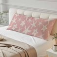 thumbnail image 4 of Pink Starfish Coastal Body Pillow Cover 20 x 54 Inch Decorative Pillow Cover Nautical Summer Ocean Abstract Art Lumbar Pillowcase Seasonal Rectangle Cushion Case for Couch Sofa Bed Living Room, 4 of 9