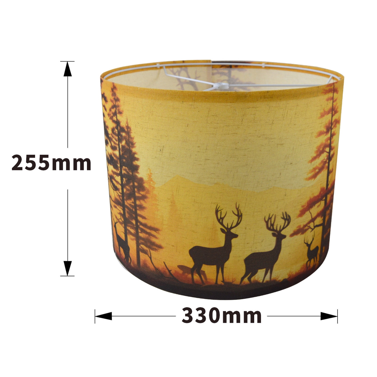 Christmas Lamp Shade Modern Fabric Drum Lamp Shade Replacement Household Retro Lamp Cover for Living Room Bedroom Bedside Kitchen Dining Table 10*13inch