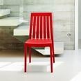 thumbnail image 6 of Luxury Commercial Living 35" Red High Back Stackable Outdoor Patio Dining Chair, 6 of 8