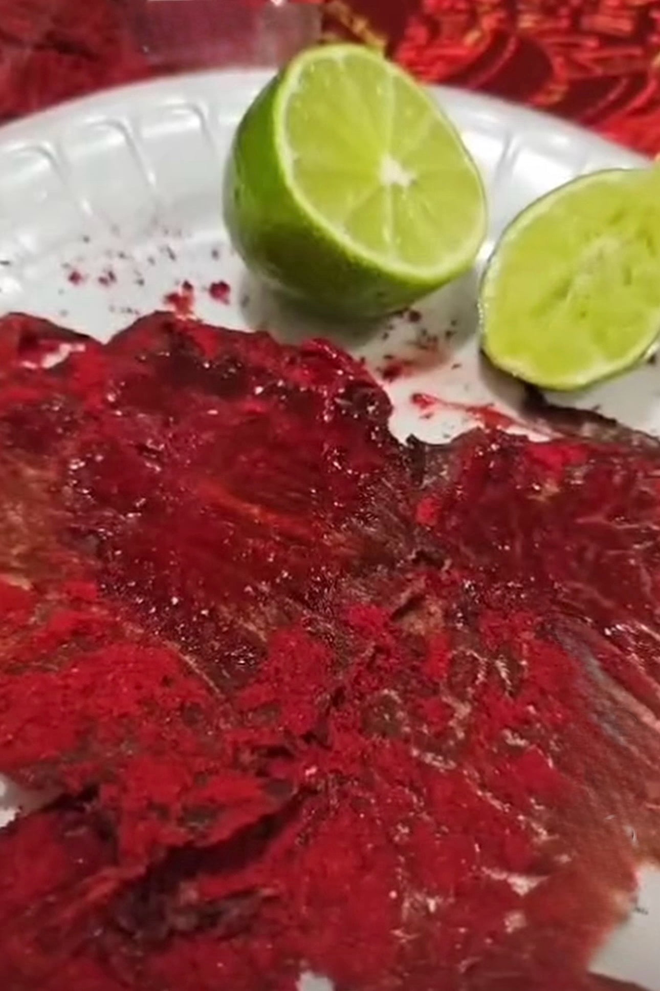 carne seca crunchy premium beef jerky red powder fuego hot mexican snack Texas made 2.6 oz.