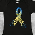 thumbnail image 4 of Inktastic Down Syndrome Awareness Blue and Yellow Hearts Ribbon Boys or Girls Baby Bodysuit, 4 of 5
