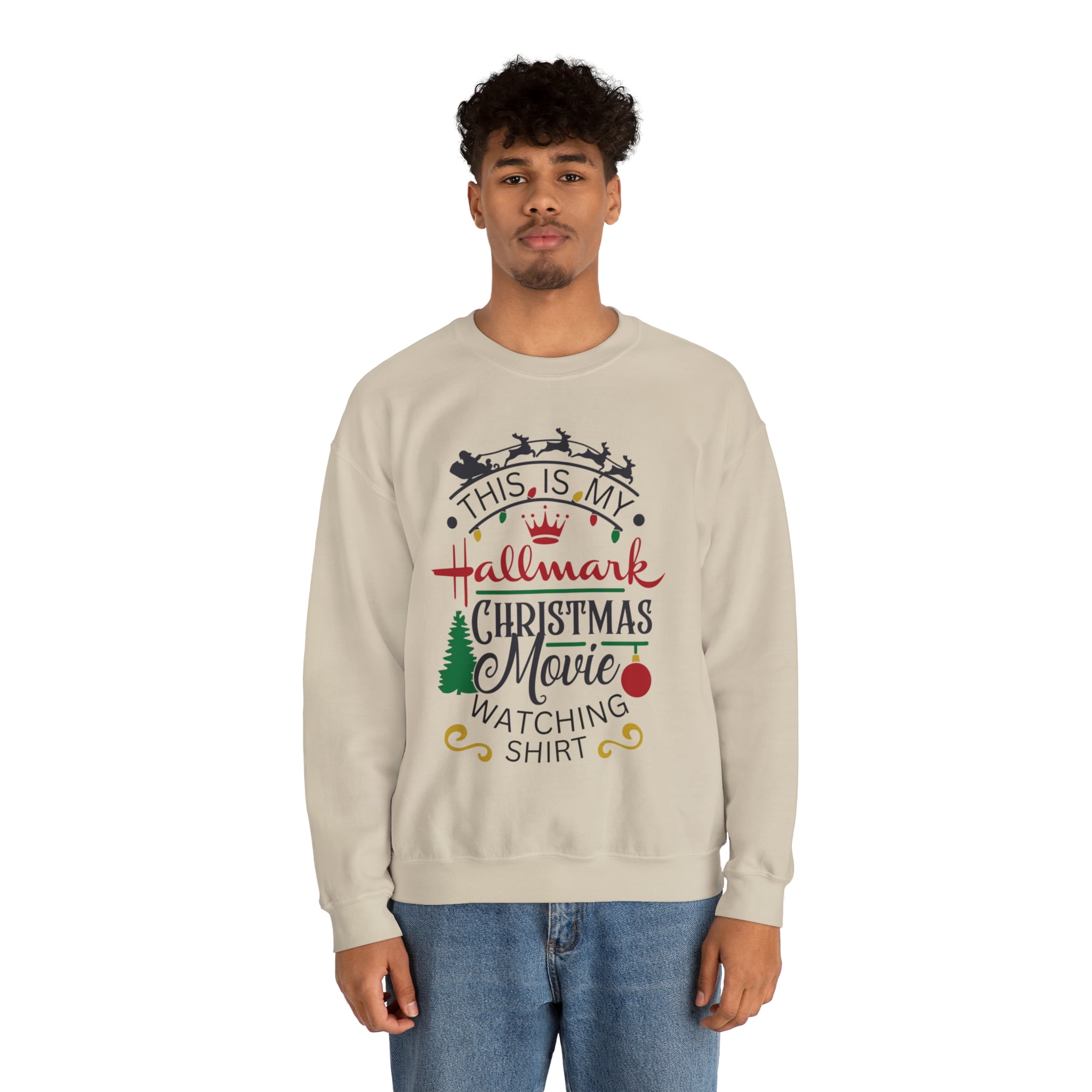 Funny Christmas Sweatshirt Hallmark Movie Watching Sweatshirt Walmart