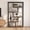Brown Black, variant on Fnova 69" Industrial Storage Shelf Unit, 6-Tier Staggered Etagere Bookcase Display for Living Room Bedroom Home Office