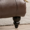 thumbnail image 6 of Cfowner Button-Tufted Chaise, Lounge Chair & Indoor Leisure Sofa Couch for Living Room, Dark Brown, 6 of 6
