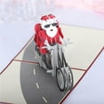 thumbnail image 1 of fastboy Santa Claus Motorcycle Three-dimensional Greeting Card Unique Christmas Present Creative 3D Christmas Day Card with Pretty Shape for Birthday Wedding Christmas, 1 of 7
