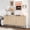 Natural, variant on Fluted Accent Cabinet, Sideboard Storage Cabinet with Adjustable Shelves, Wooden Fluted Cabinet for Living Room, Dining Room, Hallway