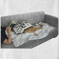 thumbnail image 5 of Coffee Soft Flannel Fleece Throw Blanket, Outline Take Away Cup on Spilled Drink Watercolor Splashes, Cozy Plush for Indoor and Outdoor Use, 50" x 70", Brown Grey, by Ambesonne, 5 of 5
