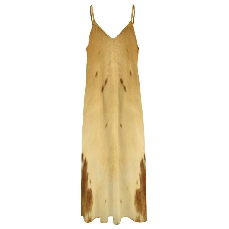 white christmas dresses Women's Rich Cream Western Print Maxi Dress main image 0