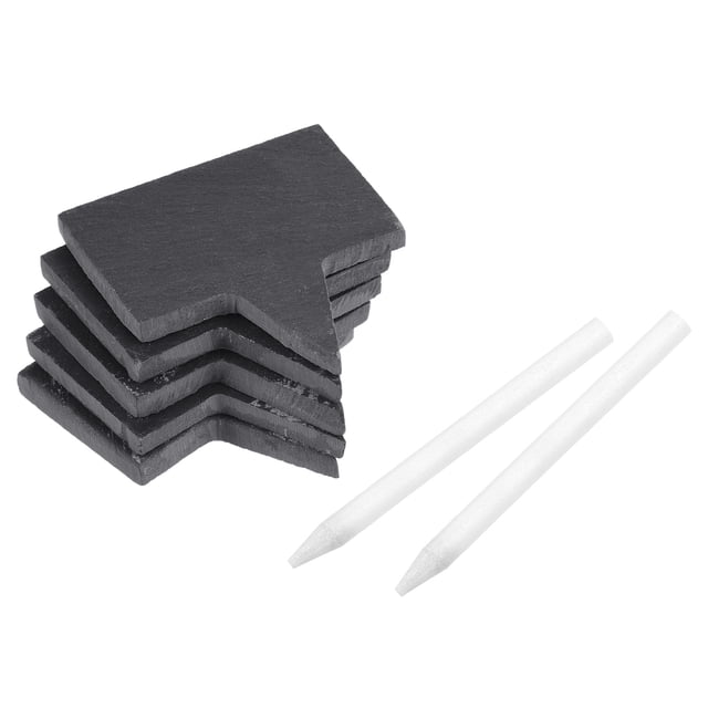 Unique Bargains Slate Square Shape Plant Labels with Pen for Outdoor Indoor Garden 10 Pack