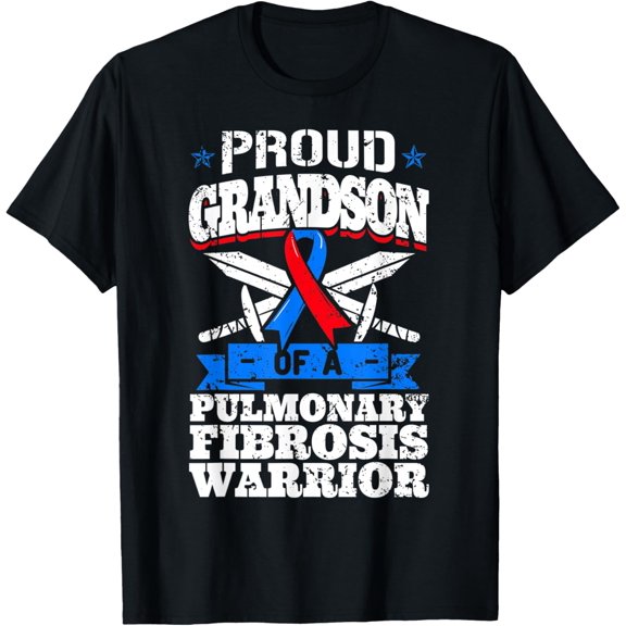 Premium Comfort - Proud Grandson Of A Pulmonary Fibrosis Warrior Awareness T-Shirt