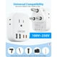 thumbnail image 4 of Adaptador de Viaje LENCENT Blanco Tipo M con 4 Salidas CA y 4 Puertos USB para Sudáfrica, 4 of 7