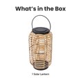 thumbnail image 4 of Outdoor Solar Rattan-Style Portable LED Lantern with Handle, 4 of 10