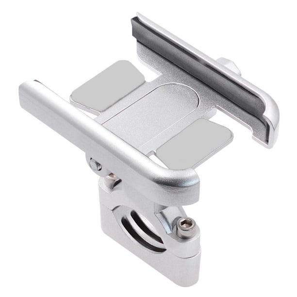 Soporte universal para teléfono de bicicleta, giratorio 360 grados. Plata