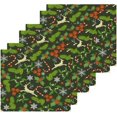 thumbnail image 3 of SKYSONIC Christmas Spruce Branches Washcloths Set of 4, Highly Absorbent Soft Cotton Fingertip Towels for Bathroom, Kitchen, Gym, Spa, Home Decor, 12 x 12 Inch, 3 of 7