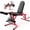 Black & Red, variant on VIBESPARK 700LBS Leg Extension and Curl Machine for Home Gym, Adjustable Seated Leg Extension and Lying Curl Machine, Leg Workout Equipment with 1'' and 2'' Weight Plates