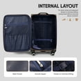 thumbnail image 6 of 26" Softside Medium Checked Luggage Lighweight Expandable Travel Suitcase with Spinner Wheels & TSA Lock,XJ2511#6, 6 of 10