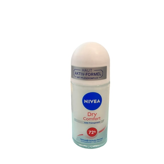 Nivea Dry Comfort Deodorant Roll-On, 1.7 Fluid Ounce (Pack of 2)