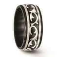 thumbnail image 5 of Edward Mirell Black Ti & Sterling Silver Polished Thorn Ring, 5 of 8