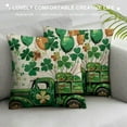 thumbnail image 3 of PHYHOO St.Patrick's Day Pillow Covers,Buffalo Plaid Hat Truck Coin Decorations Holiday Farmhouse Spring Pillow Case Decor for Sofa Couch, 3 of 5