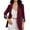 Red2, variant on Women's Stretch Blazer Jacket Long Sleeve Slim Fit Casual Office Suit Coat