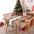 thumbnail image 5 of Christmas Winter Table Runner, 13.8x71 inch Red Floral Leaves Holly Pine Cone Xmas Seasonal Holiday Kitchen Dining Table Runners for Home Indoor Mantel Party Farmhouse Decoration, 5 of 6