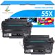 thumbnail image 1 of Cartucho De Tóner Ce255X 55X P3015, Paquete De 2, Repuesto Compatible Para Hp 55X 55A Ce255X Ce255A Para P3015 P3015Dn P3015X Pro 500 Mfp M521Dn M521Dw M521 M525 Tinta De Impresora, 1 of 1