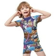 thumbnail image 4 of Tom And Jerry Boys 2-Piece Swimsuit Set, Short Sleeve Rash Guard & Swim Trunks, 4 of 7