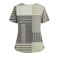 thumbnail image 3 of Ktyne Tuniques Médicales pour Femmes à Col en V, Hauts de Sarrau à Manches Courtes Extensibles, Uniforme d'Infirmière Léger, Hauts de Sarrau avec Poches, Kaki G, 3 of 4
