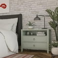 Novogratz Her Majesty 2 Drawer Nightstand, Pale Green